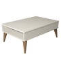 Hanah Home Mesa de Centro Moderna Crema